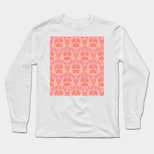 William Morris Golden Bough Red on Cream Long Sleeve T-Shirt